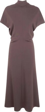 DRHOPE Abito midi a collo alto - Marrone