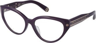 Philipp Plein Purple Cellulose Acetate Glasses Womens (Frames)