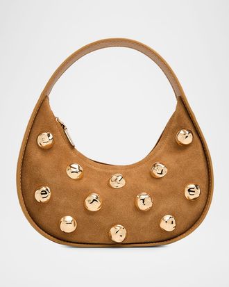 SIMKHAI Finn Studded Suede Shoulder Bag