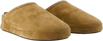 Balenciaga Womens Alaska Slipper Brown Leather