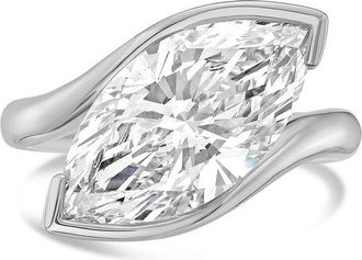 Diana M. Jewels PLATINUM LAB GROWN MARQUISE DIAMOND FASHION RING WEIGHING 8.00 CTS TW