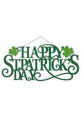 Glitzhome Metal HAPPY St. Patricks Day Wall Decor in Green at Nordstrom, Size Medium