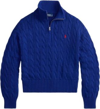 Polo Ralph Lauren Cable Knit Quarter-Zip Sweater, Size Medium