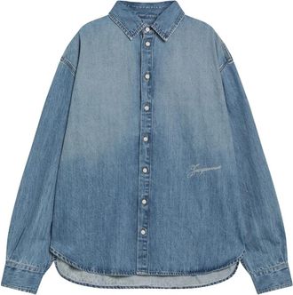 Jacquemus La Chemise de-N&icirc;mes Simon - Heren - Spijkeroverhemden - Blauw - S - Katoen - Overhemden