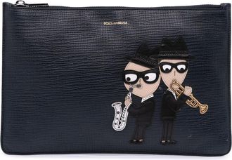 Dolce & Gabbana Pre-owned Dolce and Gabbana Leather DG Family Patch Zip Pouch WVZBJWAZM2N4T7MJ