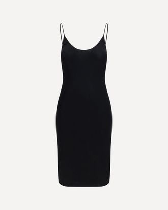 Saint Laurent Abito Cassandre con schiena scoperta in maglia a coste Woman L
