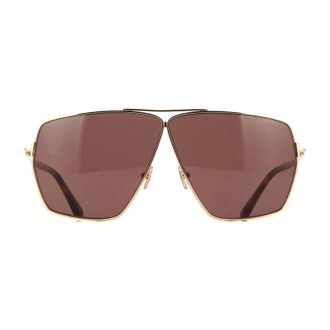 Tom Ford FT118528E Aviator Full Rim Sunglasses - Rose gold