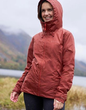 Mountain Warehouse Womens Mountain Warehouse Womens/Ladies Swerve Packaway Waterproof Jacket - Red/Orange/Brown - Size: 14