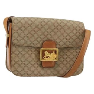 Celine Pre-owned Cross Body Bags, female, Beige, Size: ONE SIZE Pre-owned Vintage Shoulder Bag