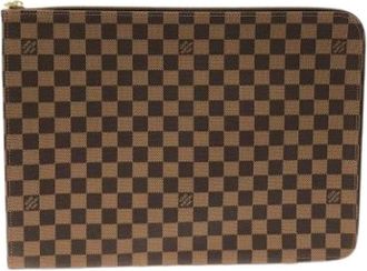 Louis Vuitton Pre-owned Clutches, female, Brown, Size: ONE SIZE Pre-owned Damier Pochette