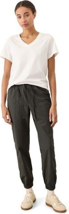 Pact Organic Cotton Softspun Essential V-Neck Tee in Cream at Nordstrom, Size Xx-Large