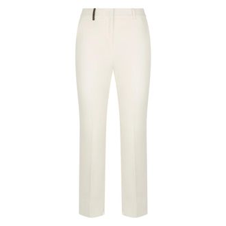 PESERICO Peserico, Chinos, female, White, Size: XL Cotton Elasticized Pants