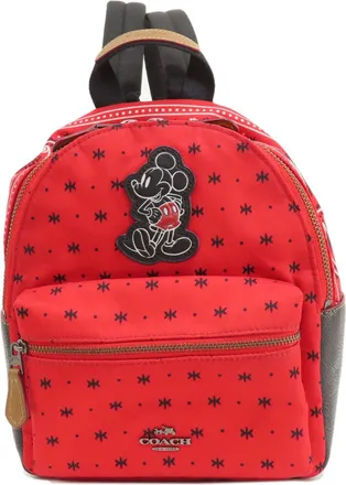Coach Red Color Nylon Backpack (Pre-Owned)