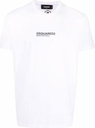 Dsquared2 White Logo Print T-shirt