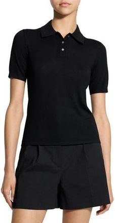 Theory Merino Wool Polo in Black at Nordstrom Rack, Size Medium
