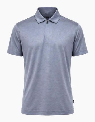 HUGO BOSS Mens BOSS Black H Paras 50 Polo shirt 466 Open Blue - Size: 40