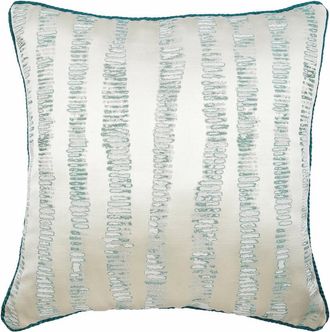 OEM Funda De Almohada Jacquard Azul Verdoso De 24x24 Pulgadas, Funda De Coj&iacute;n Cuadrada Abstracta A Rayas De 60x60 Cm, Funda De Coj&iacute;n Azul