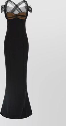 Nensi Dojaka draped padded cup maxi gown