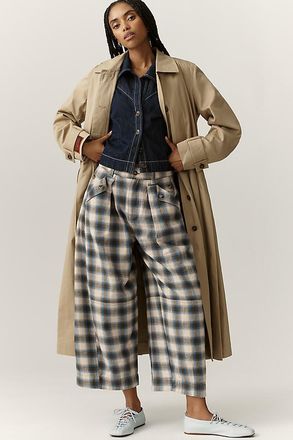 Damson Madder Mara Wide-Leg Organic Cotton Trouser Pants