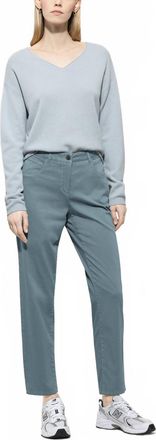 Luisa Cerano High-Stretch Tapered Denim Jean In Greyish Blue