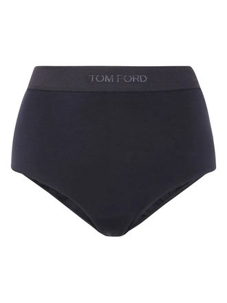 Tom Ford Slip met logoprint - Zwart