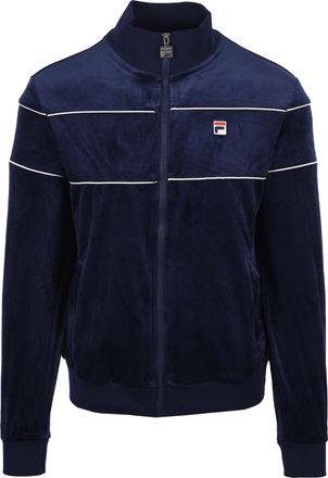 Fila Mens VITTORIO VELOUR TRACK JACKET NAVY/GARDENIA Cotton - Size X-Large