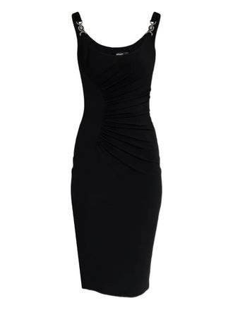 Versace Medusa-detail midi dress - women - Viscose/Elastane/Viscose/Elastane - 40 - Black