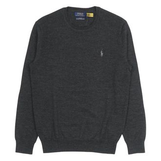 Polo Ralph Lauren Round-neck Knitwear, male, Gray, Size: S Round-neck Knitwear