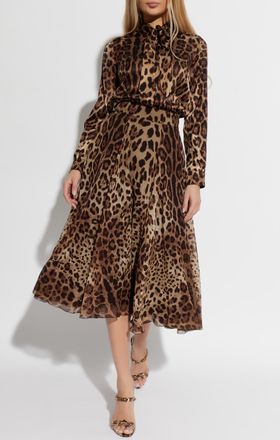 Dolce & Gabbana Silk Shirt, Womens, Brown