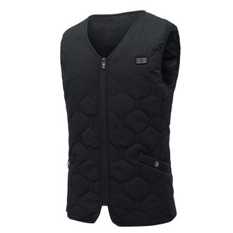 Generic Heated Gilet For Men,Lightweight Ploar Fleece Vest With 3 Temperature Levels USB Mens Thermal Set Long Sleeve Body Warmer Windproof Jacket Charging Ad