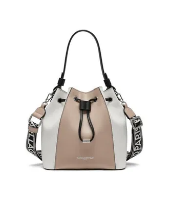 Karl Lagerfeld Adele Bucket in Black/brie/white at Nordstrom