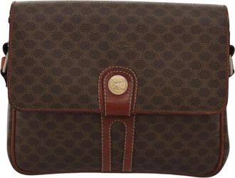 Celine Macadam Brown Canvas Shoulder Bag (Pre-Owned)