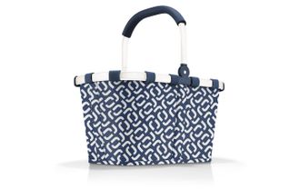 Reisenthel Einkaufskorb REISENTHEL Carrybag, Damen, blau (marineblau, wei&szlig;), Polyester, Einkaufsk&ouml;rbe Einkaufskorb, Aus recyceltem Material