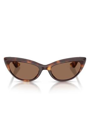 Oliver Peoples 53mm Khaite Cat Eye Sunglasses in Dark Mahogany/brown at Nordstrom