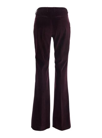 Pantaloni Torino Corduroy Straight-Leg Trousers - Burgundy