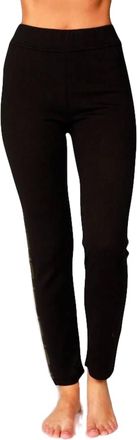 Angel Plaid Trim Track Pant In Black Combo