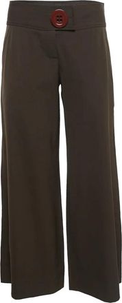 Moschino button-embellished trousers - Brown