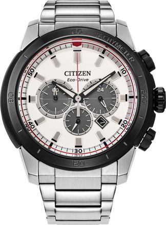 Citizen Mens Eco Drive White Dial Watch