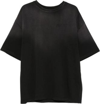 Amiri Bandana Patch Oversized Tee - Heren - T-shirts - Zwart - S - Katoen - Tops