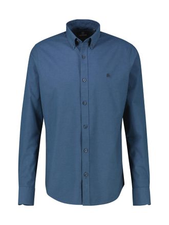 Lerros Langarmhemd LERROS LERROS Oxfordhemd in &Uuml;bergr&ouml;ssen, Herren, Gr. 6XL, extraweit, blau (storm blau), 98% Baumwolle, 2% Elasthan, Hemden Langarmhemd