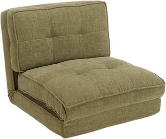 Macabane Sill&oacute;n convertible de 1 plaza en tejido color verde