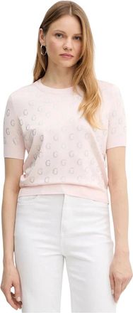 Guess Jasmine T-shirt - Dames - T-shirts - Roze - S - Pailletten - Tops