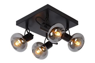 Lucide MADEE Dimmable Stylish Rotatable Indoor Ceiling Spotlight 4xE14 in Black
