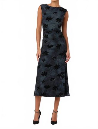Astr Tionne Floral Midi Dress In Teal/black