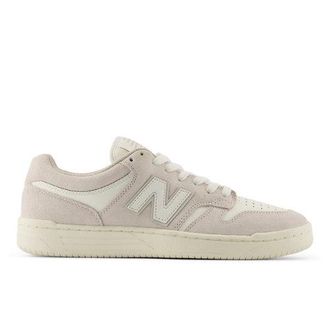 New Balance Unisex NB Numeric 480 in Bianco, Pelle Scamosciata/Rete, Taglia 40.5