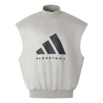 adidas Basketball Sueded Sleeveless Sweatshirt Sesame IN7704