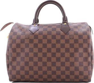 Louis Vuitton Borsa a mano Speedy Damier 30 - Marrone
