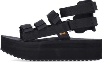 Teva Flatform Mevia W - Dames - Sandalen - Zwart - 41 EU - Polyester - Schoenen