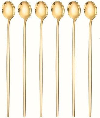 OEM 6 Piezas De Cucharas Redondas Peque&ntilde;as Para Remover Caf&eacute;, Cucharas De Caf&eacute;, Cucharas De T&eacute;, Acero Inoxidable