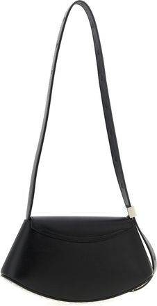 Jil Sander Womens Black Bovine Leather Crossbody Bag